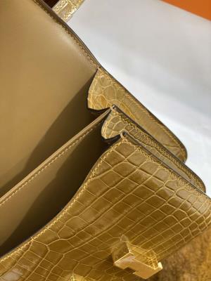 wholesale quality hermes constance 19 shinny niloticus crocodile u8 bronze dore ghw